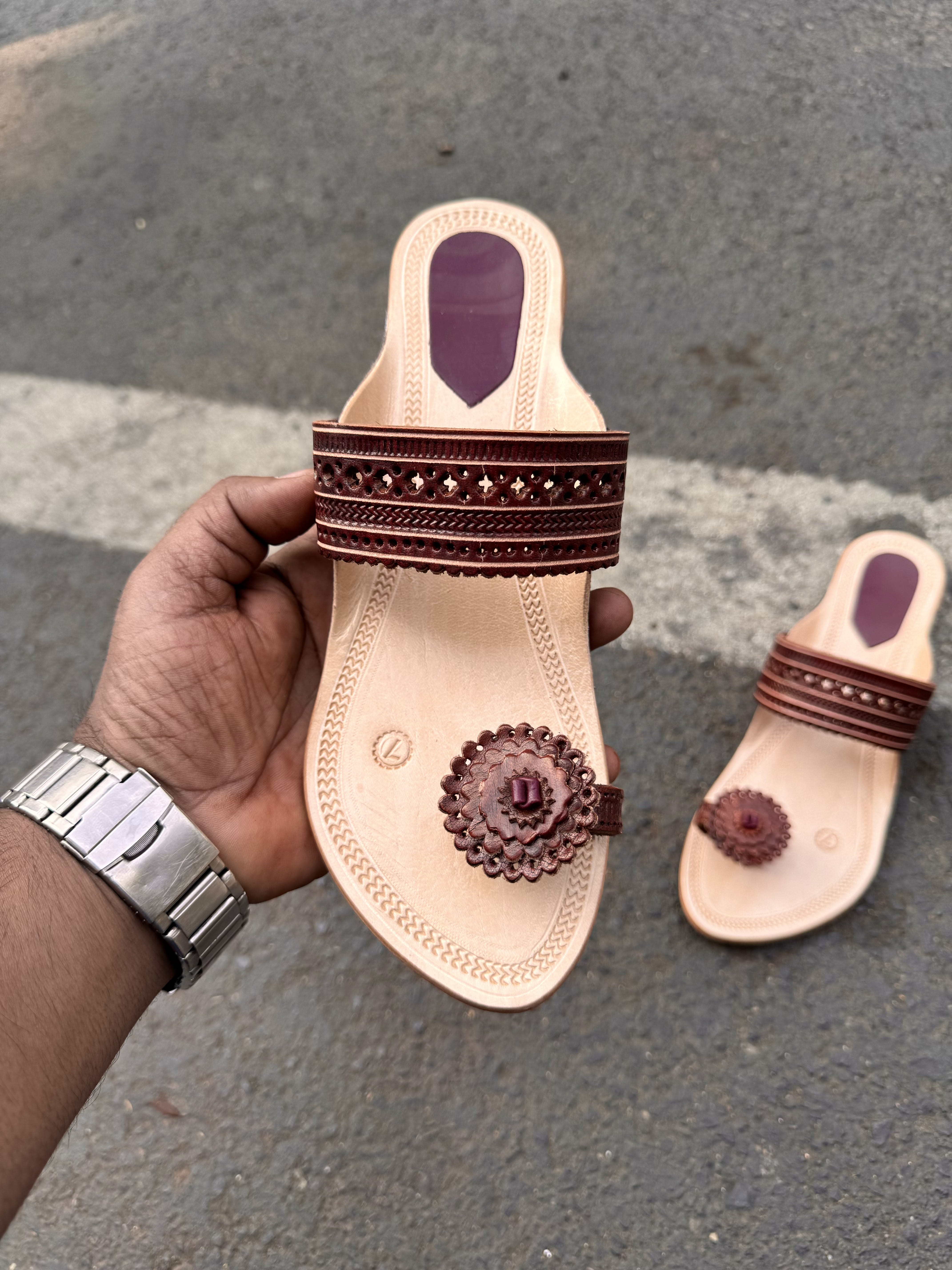 LADIES BHINGARI BROWN